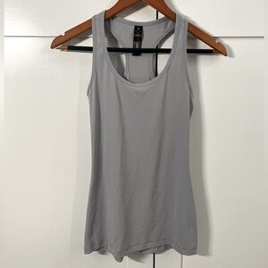 Ultra Soft Lightweight Grey Racerback Tank Top | Yogalicious